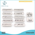 Custom zinc alloy silver dream letter charm jewelry on hot sale